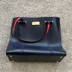 Kate Spade Navy Tote with Red Accent